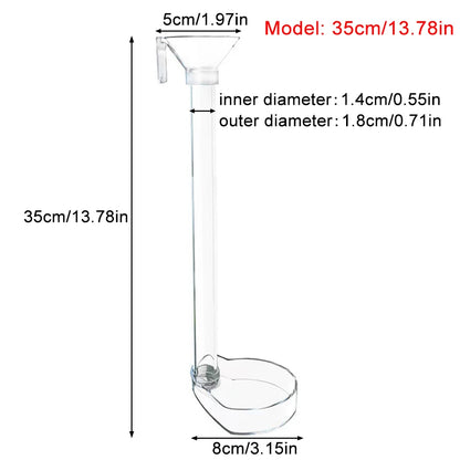 Acrylic Aquarium Fish Feeder Transparent Tube Multifunctional Large Capacity Fish Tank Food Dispenser for Aquarium Tank Shrimp