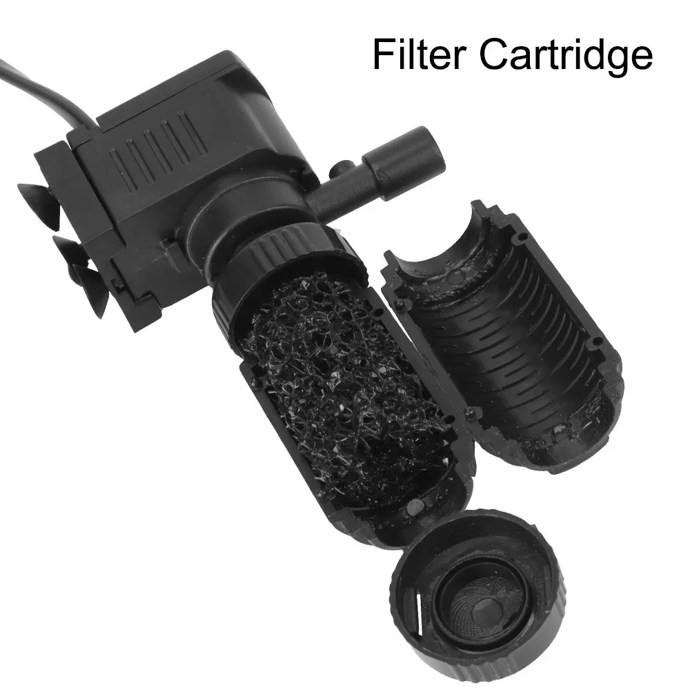 3 in 1 Filter Water Purifier Oxygenation Submersible Filtration Mini Fish Tank Filter for Aquarium Fish Tank