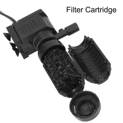 3 in 1 Filter Water Purifier Oxygenation Submersible Filtration Mini Fish Tank Filter for Aquarium Fish Tank